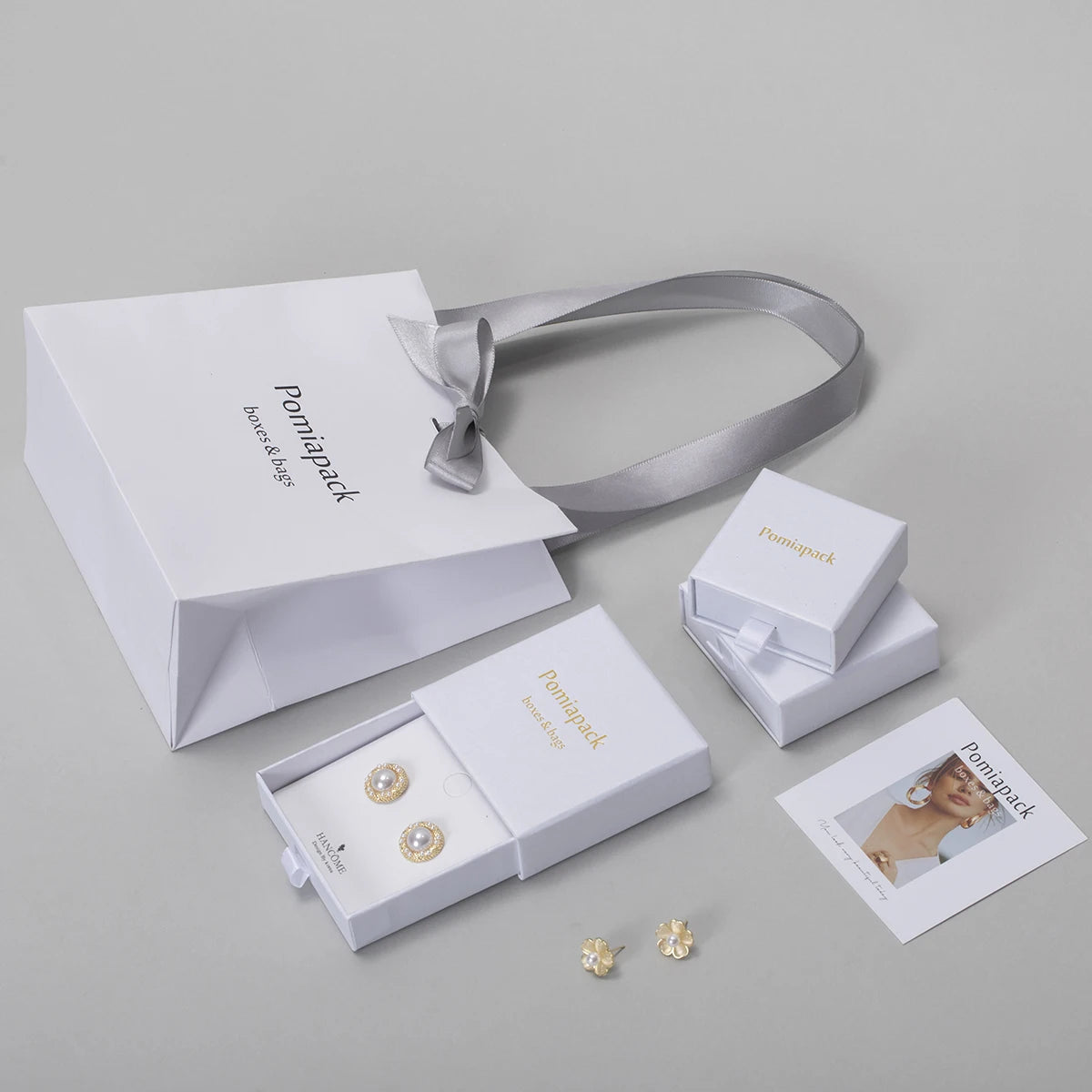 Jewelry Packaging Boxes Customized Ring Luxury  Bracelet Jewellery Custom Chain Necklaces Packaging Bijoux