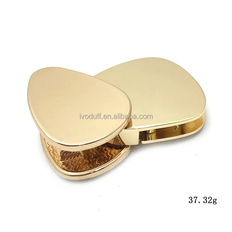 Metal Handbag Rotating Closure Buckle Hardware Oval Twist Lock for Bag Egg Shape Bag Lock