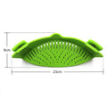 Strainer for Pots Pans Heat Resistant Silicone  Easy to Use and Store  Dishwasher Safe