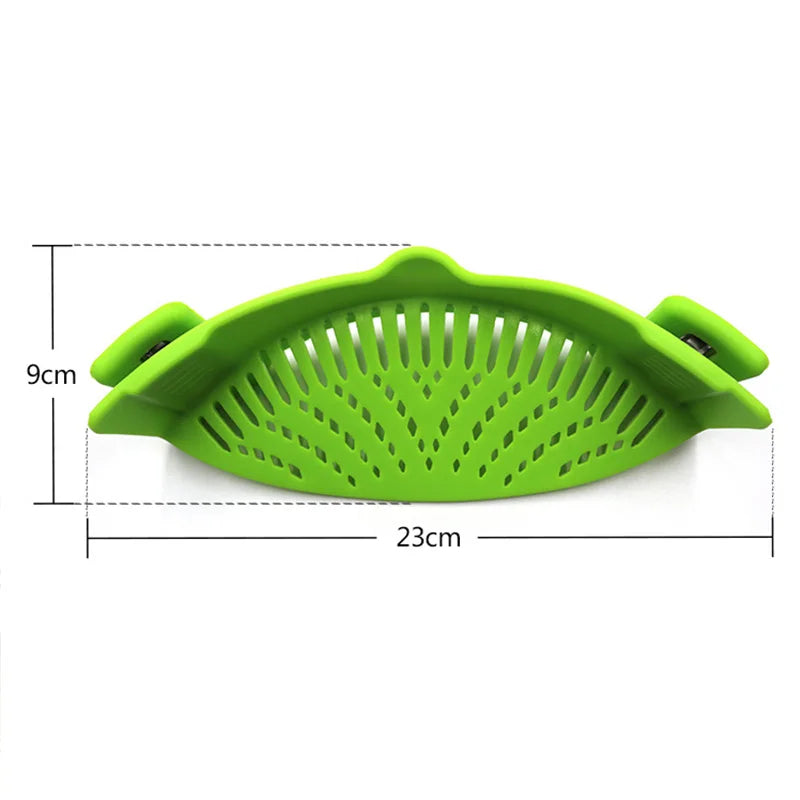 Strainer for Pots Pans Heat Resistant Silicone  Easy to Use and Store  Dishwasher Safe