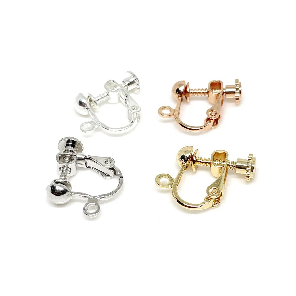 Wholesale 6mm Round Head Clip-on Earring Findings Jewelry Components
