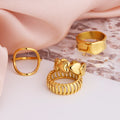 Chris April Dainty Fashion Jewelry PVD Gold Plated 316L Stainless Steel Minimalist Hearts Thimble Ring for Female