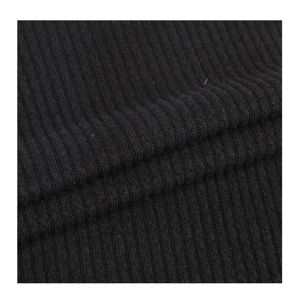 Fashion Design TR Spandex Hacci Rib Knit Combed Jersey Fabric Plain Dyed Lightweight Eco-Friendly OEKO-TEX Certified for Girls