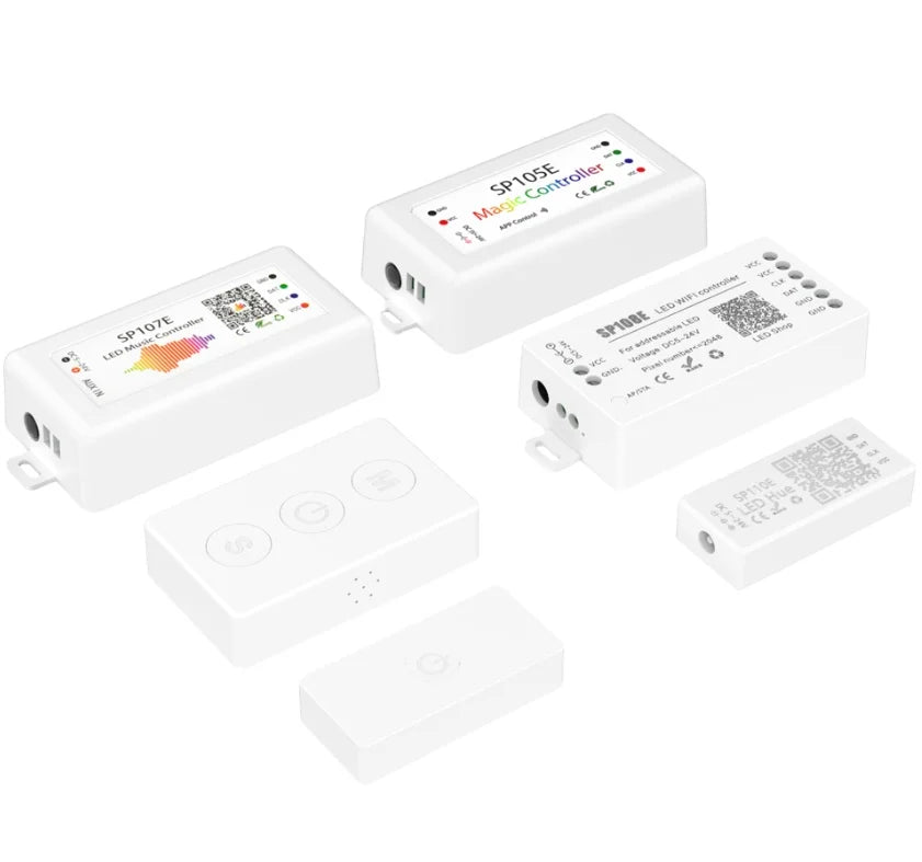 WS2812B Led Strip Light Controller Blue Tooth SP105E SP110E Wifi SP108E SP511E Music SP107E SP601E WS2811 SK6812 Lights DC5V-24V