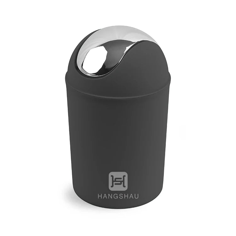 Garbage Bin Dust Bin Plastic Storage Bucket Home Office Kitchen Bathroom Waste Bin Plastic Round Trash Can With Swing Lid
