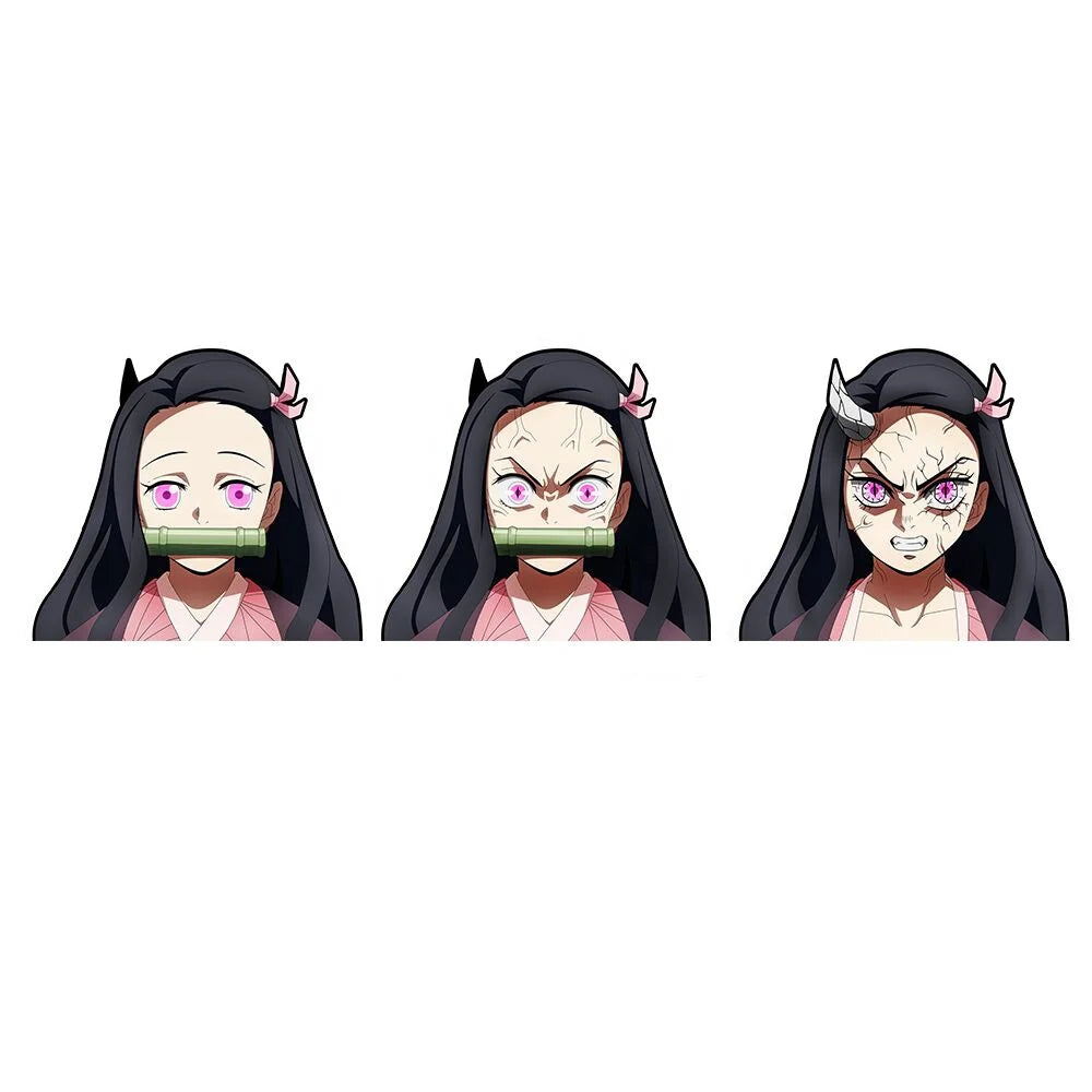 Hot Selling 200 Designs Kamado Nezuko Motion Stickers Anime 3D Lenticular Stickers for Laptop Car Wall