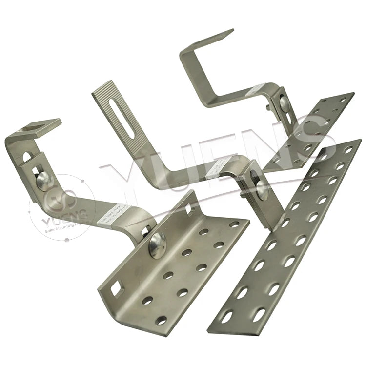 SUS 304 Stainless Steel Yuens High Quality Solar Slope Tile Roof Mounting Adjustable Hook System Kit Customization Bracket Acces