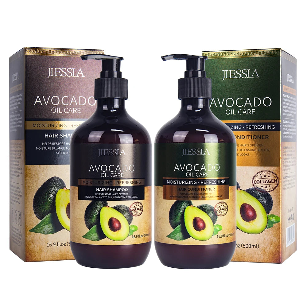 Care Set Products Organic Protein Sulfate Free Argan Oil Keratin Treatment Moisturize Repair Avocado Shampoo and Conditioner
