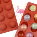 351 Factory Stock 8 Hole Half Ball Shape Silicone Cake Mold Soap Making Molds Silicone Ice Cube Tray Candle Candy Baking Home