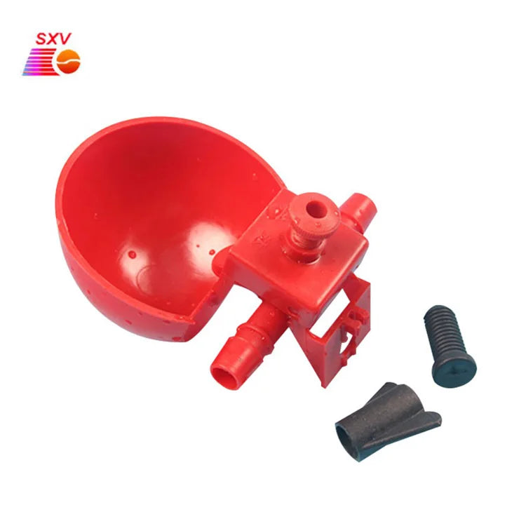New Automatic Adjustable Poultry Drinker Bowl 13.5mm Connecting Pipe Plastic Chicken Water Bowl-Water-saving Environmental
