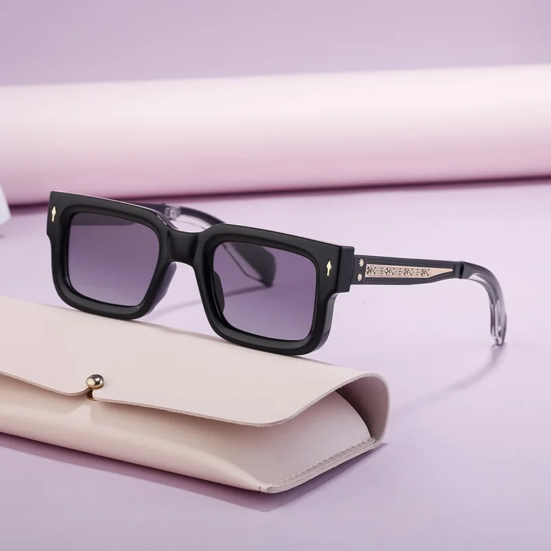 DOISYER Luxury Retro Women Square Sunglasses UV 400 Polarized Cycling Sunglasses with Quality PC Frame and Metal Material