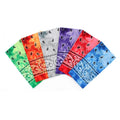 Bulk Wholesale Printed Cotton Square Headscarf 22*22in Breathable Hijab Bandana Large Tie Dye Paisley Handkerchief for Men Women