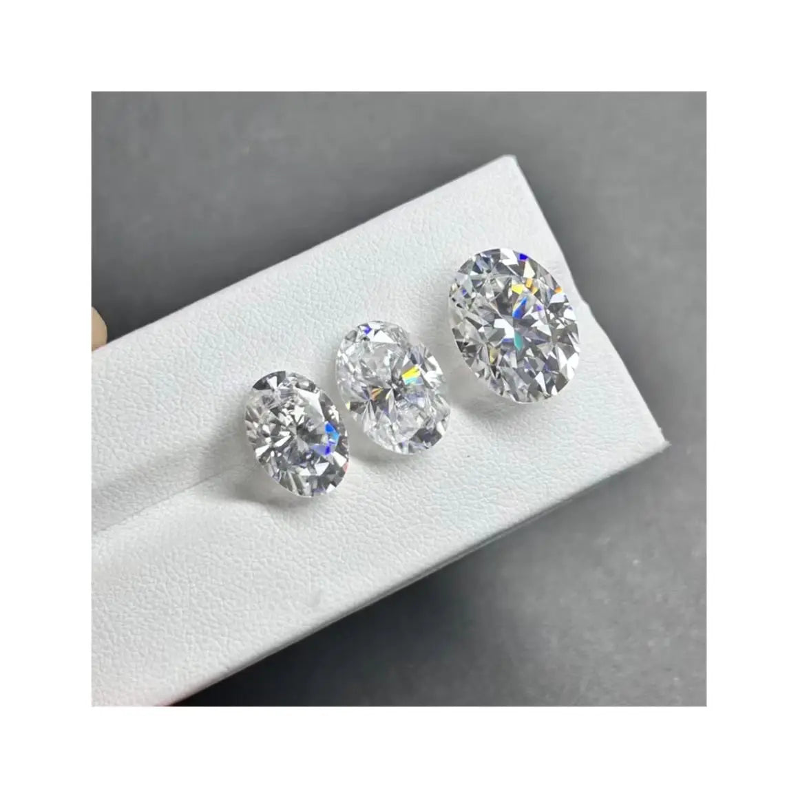 VVS1 D White Moissanite Stones GRA Oval Cut Moissanite Diamond Loose Gemstones for Rings