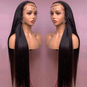 Straight 13x4 Lace Front Human Hair Wigs Malaysian Remy Human Hair Lace Frontal Wigs Transparent Lace Front Wigs for Black Women
