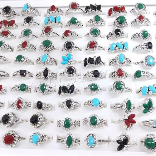 Bezel Gemstone Ring Stone Fashion Jewelry Rings Zinc Alloy 1442794