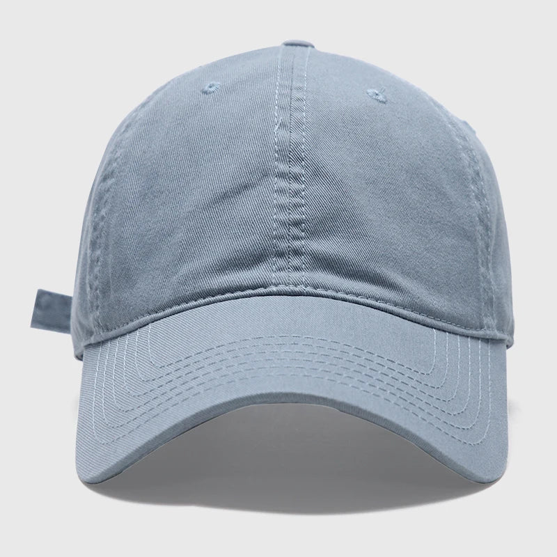 100% Cotton Classic Large Size Wide Brim Baseball Cap Breathable Sports Hat for Unisex