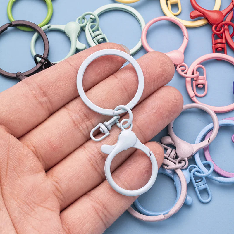 Wholesale Colour Zine Stainless Steel Keychain Lobster Claw Clasps Swivel Trigger Clips Hook Waterproof Luggage Accessories