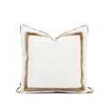 TIFFHOME Custom Luxury Cushion Cover Organic White Vintage Golden Line Blending Private Label Throw Pillows for Home Decor