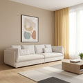 Zhida Supplier Custom Made Modern Simple White Fabric Sofas Sets and Couches for Living Room