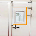 24V or 36V Industrial Fixed Heated Aluminum Frame Observation Window W300mm X H400mm for Walk-In Cold Storage Door