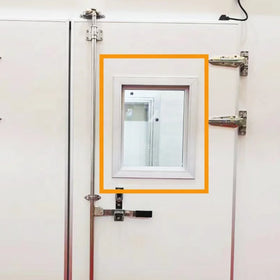 24V or 36V Industrial Fixed Heated Aluminum Frame Observation Window W300mm X H400mm for Walk-In Cold Storage Door