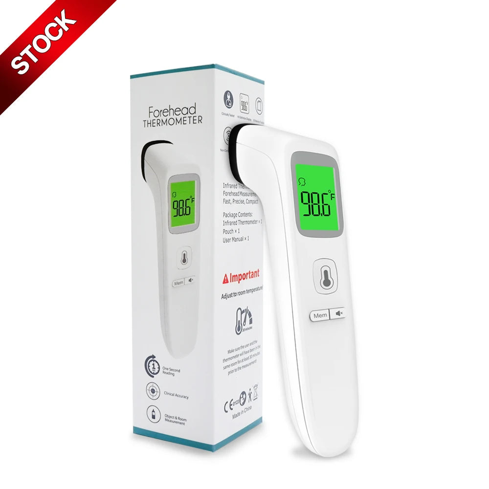 Hot Sales in Stock Manufacturer Wholesale Household Non-contact Digital Forehead Infrared Human Body Oven Thermometer