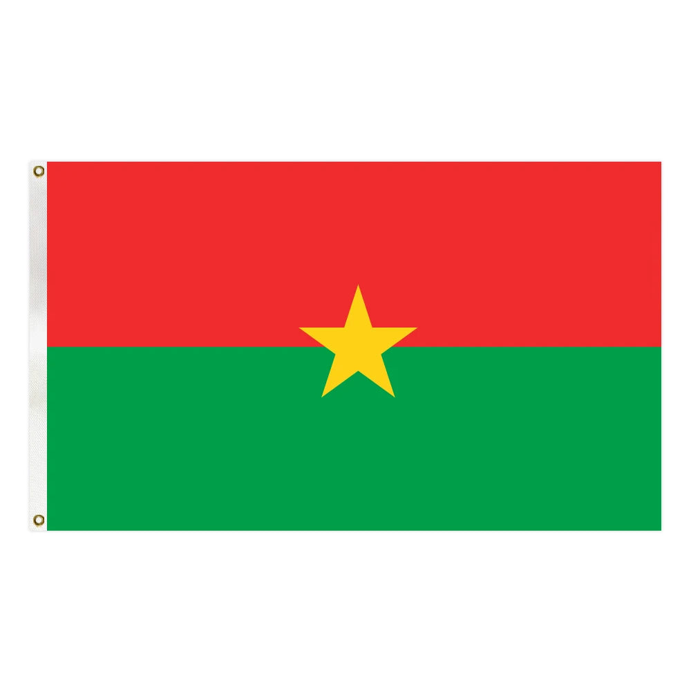 3x5FT Polyester Cheap Price Burkina Faso Country Flag and National Flag With Two Grommets
