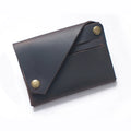 Vegetable Tanned Leather Card Holder Man Coin Pocket Crazy Horse Leather Minimalist Men's Wallet