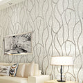 Modern 3D Striped Floral Non-Woven Fireproof Anti-static Waterproof Interior Wallcoating Wallpaper for Living Room Bedroom Sofa