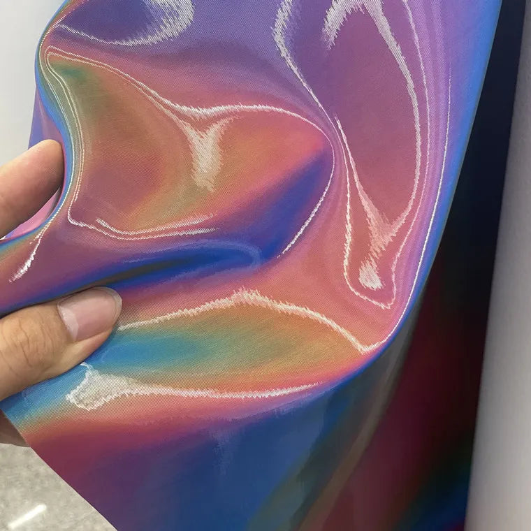Color Holographic Abstract TPU Color Shift Vinyl 3D Chameleon Waterproof Eco-Friendly Bag Shoe Fabric for Furniture Craft