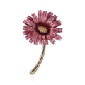 Luxury Gold Plated Multi-Layer Daisy Brooch Trendy Petal Design for Women's Cloth Decoration Made of Zinc Alloy