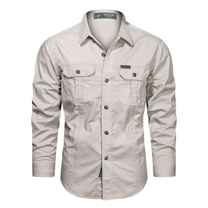 Summer Man Shirt  2024 New Men's Loose Lapel Shirt Solid Color Long Sleeve Shirt Casual Men's Top