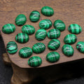 HZ Malachite  8X10mm Oval Cabochon  Calibrated Gemstone Earring Necklace Gemstone