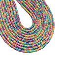 2024 Hot Selling 6mm Rainbow Color Cylindrical Polymer Clay Hei Shi Beads Bracelet Necklace Accessories Wholesale