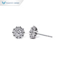 Tianyu Gems S925 Wholesale Manufacturer Screw Back 0.5CT Vvs Moissanite Sterling 925 Silver 18K Gold Plated Earrings Stud