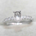 Sterling Silver 5*7mm Semi Mount Ring Frame Empty Blank Support Claw Setting S925 Base Holder Without Center Stone for DIY Inlay