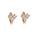 Kirin CZ Gold Plated 925 Silver Hoop Earring for Women Trendy Zirconia Fashion Jewelry for Wedding Anniversary Party or Gift