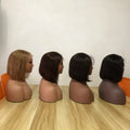 AU Woman Wig 100% Human Hair Remy Straight Brazilian Hair Dobdle Human Hair Toupee Machine Made 4X4 Bob Wigs with Air Bangs
