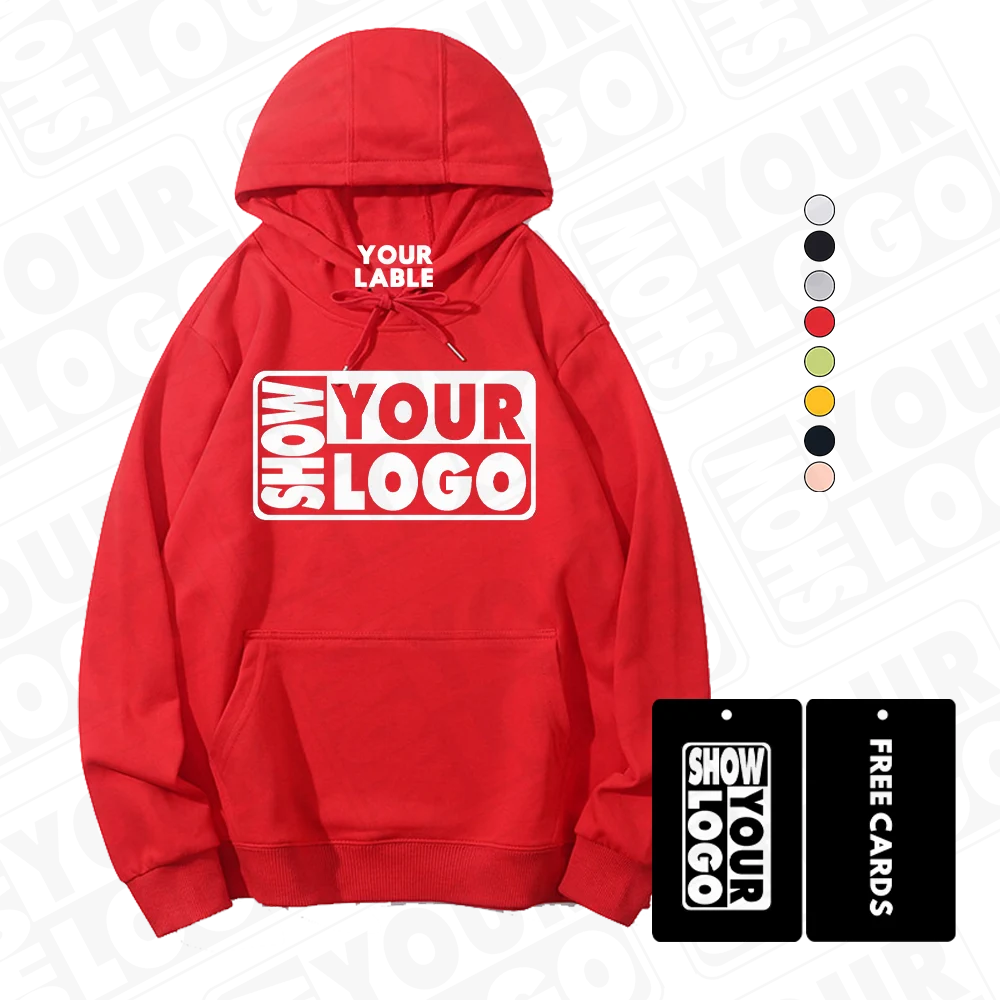 CB040-YB280B Heavyweight Hooded Sweatshirts Customized Print Hoodies Your Own Logo Cotton Terry Men's Streetwear Pocket