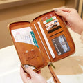 MIYIN 2025 New Multifunctional Passport Cover Card Holder Phone Travel Passport Wallet Pu Leather RFID Blocking Passport Holder