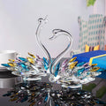 DIY Wholesale Cheap Centerpieces Wedding Favor Crystal Swan Figurines Crystal Craft