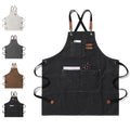 Ready Cooking Apron Dress Canvas Aprons Kitchen Folding BBQ Leather Apron Be Used in Multiple Situations