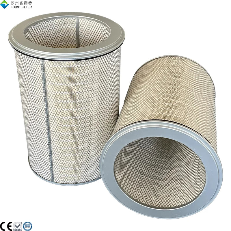 Petrochemical Plant Gas Turbine Intake System Industrial Cylindrical Dust Collector Flame Retardant Air Filter Cartridge