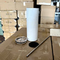 20 oz Skinny Sublimation Tumblers With Straw Blank 20oz 30OZ Sippy Cup Skinny Straight Tumblers for Sublimation Printing