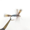Professional Handmade Grey Wulff #14 Dry Flies for Trout Commercial Fly Fishing Tying Materials ABS for River Stream Use