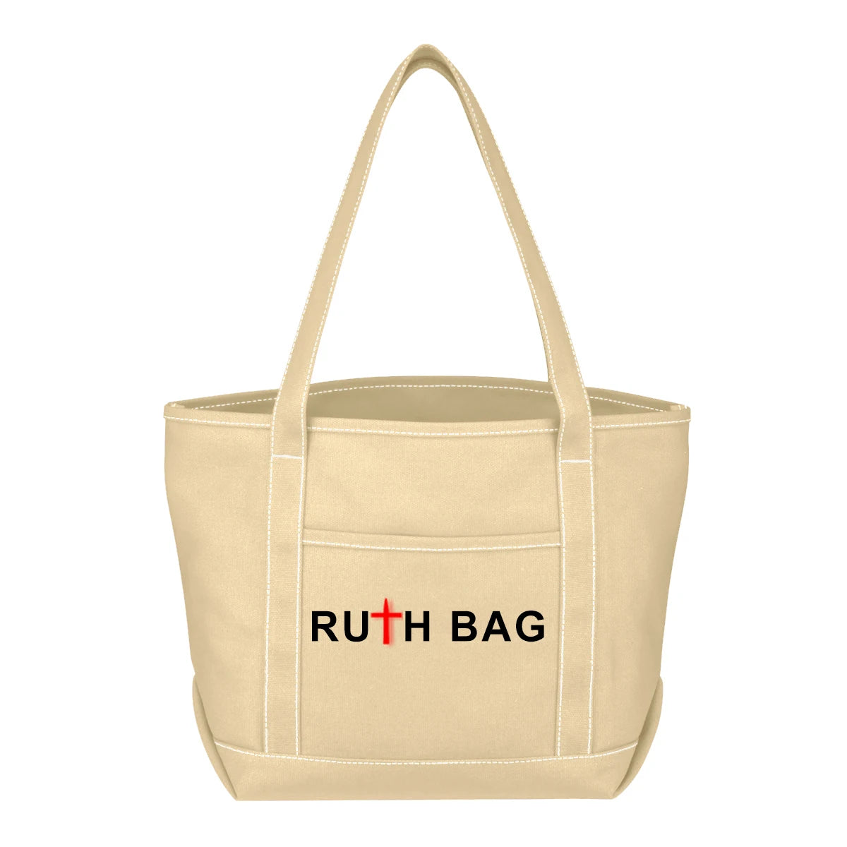 RUTH Large Cotton Canvas Leopard Pattern Yacht Tote Bag Burlap Handbag Pocket Shoulder Strap Cotton Handle-Daily Use Shopping