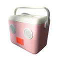 Hard Cooler with Speakers Wireless Speaker Ice Chest with Subwoofer Retro Design Heavy Duty Wheels Wheeled Party Cooler