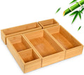 Wholesale Custom Bamboo Wood Utensil Cutlery Drawer Organizer Rectangle Bamboo Storage Box for Kitchen Organizer for Kitchen