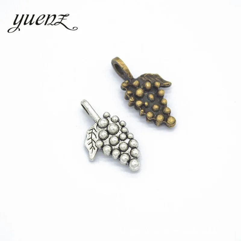 YuenZ Grape Charms Tibetan Silver Bronze Pendants Antique Charm Jewelry Making DIY Handmade Craft 25*14mm K12
