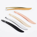 Professional Slanted Tip Gold Stainless Steel Eye Brow Tweezers